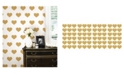 Brewster Home Fashions Gold Heart Minipops